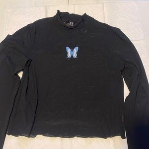 Mesh Butterfly Long Sleeve